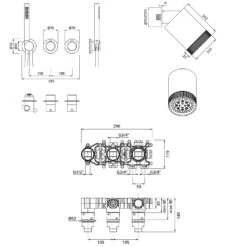 Herzbach MODUL7 IX Duschsystem T-SP3 Mit Thermostat Und Kopfbrause SPOT 5 Herzbach MODUL7 IX Duschsystem T-SP3 Mit Thermostat Und Kopfbrause SPOT -Hansgrohe Verkäufe herzbach modul7 duschsysteme ix sp3 mit 13150199