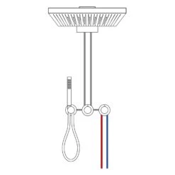 Herzbach MODUL7 Duschsystem T-TF2 Mit Thermostat Und Regenbrause TWIN FLOW -Hansgrohe Verkäufe herzbach modul7 duschsysteme tf2 mit thermostat 13149761