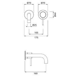 Herzbach MODUL7 IX Waschtisch-Wandbatterie Farbset Ausladung 16 Cm -Hansgrohe Verkäufe herzbach modul7 waschtisch ix wandbatterie farbset 13149815