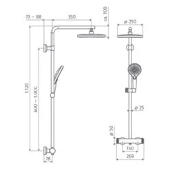 HSK AquaXPro 100 Thermostat Mit Shower-Set, 25 Cm -Hansgrohe Verkäufe hsk duschsysteme shower set mit brausestange 13136685