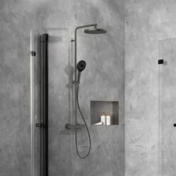HSK RS Slim Thermostat Mit Shower-Set -Hansgrohe Verkäufe hsk duschsysteme shower set mit brausestange 13137338