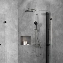 HSK RS Slim Thermostat Mit Shower-Set -Hansgrohe Verkäufe hsk duschsysteme shower set mit brausestange 13137416