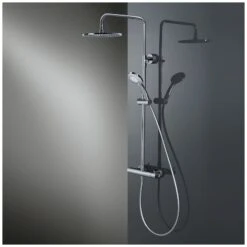 HSK Shower-Set Modell RS 200 Thermostat, Kopfbrause Flach, Rund 25 Cm