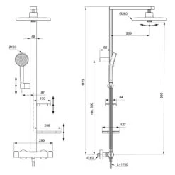 Ideal Standard Alu+ Duschsystem Mit Ceratherm Brausethermostat, 2 Ablagen, 2-Funktions-Handbrause Und 2-Funktions-Kopfbrause 19 Ideal Standard Alu+ Duschsystem Mit Ceratherm Brausethermostat, 2 Ablagen, 2-Funktions-Handbrause Und 2-Funktions-Kopfbrause -Hansgrohe Verkäufe ideal standard badarmaturen alu duschsysteme mit 12311136