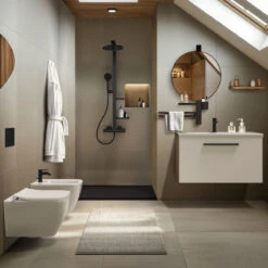 Ideal Standard Alu+ Duschsystem Mit Ceratherm Brausethermostat, 2 Ablagen, 2-Funktions-Handbrause Und 2-Funktions-Kopfbrause 24 Ideal Standard Alu+ Duschsystem Mit Ceratherm Brausethermostat, 2 Ablagen, 2-Funktions-Handbrause Und 2-Funktions-Kopfbrause -Hansgrohe Verkäufe ideal standard badarmaturen alu duschsysteme mit 13621456