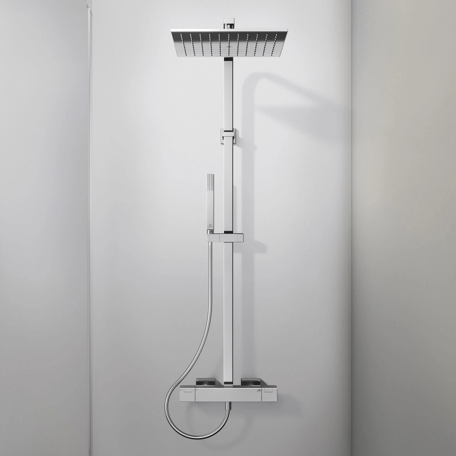 Ideal Standard Ceratherm C100 Duschsystem Square Mit Brausethermostat AP 1 Ideal Standard Ceratherm C100 Duschsystem Square Mit Brausethermostat AP