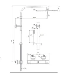 Ideal Standard Ceratherm C100 Duschsystem Square Mit Brausethermostat AP 12 Ideal Standard Ceratherm C100 Duschsystem Square Mit Brausethermostat AP -Hansgrohe Verkäufe ideal standard badarmaturen ceratherm dusche c100 7005948