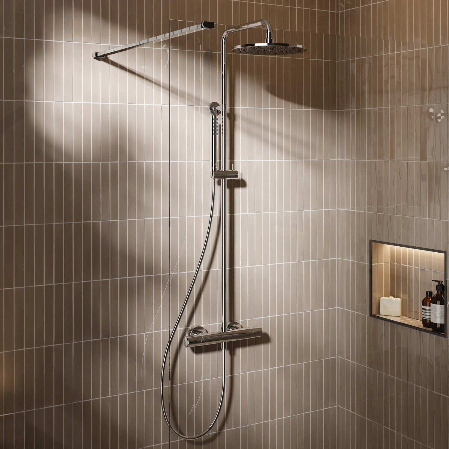 Ideal Standard Ceratherm T25 M Duschsystem, Kopfbrause Rund 1 Ideal Standard Ceratherm T25 M Duschsystem, Kopfbrause Rund