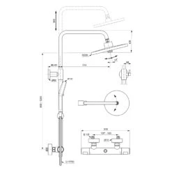 Ideal Standard Ceratherm T25+ Duschsystem, Kopfbrause Rund -Hansgrohe Verkäufe ideal standard badarmaturen ceratherm dusche t25 13967134