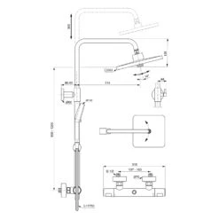 Ideal Standard Ceratherm T25+ Duschsystem, Kopfbrause Eckig -Hansgrohe Verkäufe ideal standard badarmaturen ceratherm dusche t25 13967136