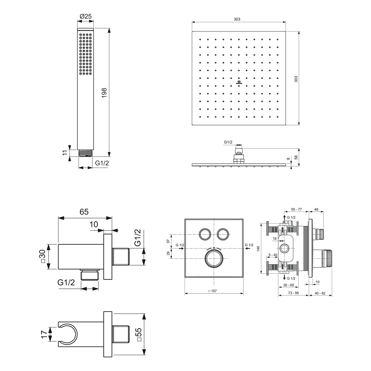 Ideal Standard Ceratherm Navigo Armaturen-Paket 05 2 Ideal Standard Ceratherm Navigo Armaturen-Paket 05 – Bild 2