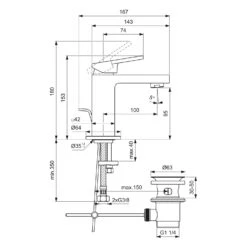 Ideal Standard Extra Waschtischarmatur Piccolo, Ausladung 10 Cm, Mit Ablaufgarnitur -Hansgrohe Verkäufe ideal standard badarmaturen extra waschtisch waschischarmatur 12560604