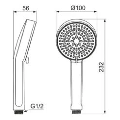 Ideal Standard Idealrain ALU+ Multifunktionshandbrause -Hansgrohe Verkäufe ideal standard badarmaturen idealrain alu multifunktionshandbrause 14014434