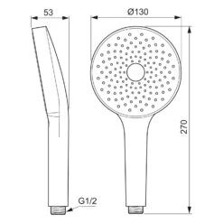 Ideal Standard Idealrain Solos Handbrause Mit 1 Strahlart -Hansgrohe Verkäufe ideal standard badarmaturen idealrain handbrausen solos 13476750