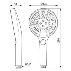 Ideal Standard Idealrain Solos Handbrause Mit 3 Strahlarten -Hansgrohe Verkäufe ideal standard badarmaturen idealrain handbrausen solos 13476753