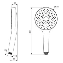 Ideal Standard Idealrain Solos 1-Funktionshandbrause -Hansgrohe Verkäufe ideal standard badarmaturen idealrain handbrausen solos 13967491