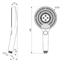 Ideal Standard Idealrain Solos Multi-Funktionshandbrause -Hansgrohe Verkäufe ideal standard badarmaturen idealrain handbrausen solos 13967493