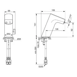 Ideal Standard Intelliflow Waschtischarmatur Batterie Ausladung 12,6 Cm -Hansgrohe Verkäufe ideal standard badarmaturen intelliflow waschtischarmatur batterie 12550419