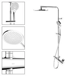 Keuco Plan Blue Thermostat-Brausemischer Für AP Montage Mit Kopfbrause -Hansgrohe Verkäufe keuco armaturen collection plan blue brause 11806491