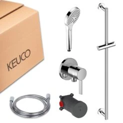 Keuco IXMO Unterputz Duschsystem Mit Einhebel-Brausemischer, Handbrause Und Brausestange, Rund -Hansgrohe Verkäufe keuco ixmo komplettset einhebel brausemischer mit 13881746