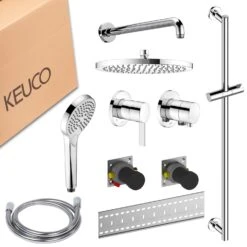 Keuco IXMO Unterputz Duschsystem Mit Einhebelmischer, Handbrause, Brausestange Und Kopfbrause, Rund -Hansgrohe Verkäufe keuco ixmo komplettset unterputz duschsystem mit 13881742