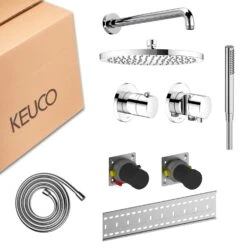 Keuco IXMO Unterputz Duschsystem Mit Thermostatarmatur, Stabhandbrause Und Kopfbrause, Rund 14 Keuco IXMO Unterputz Duschsystem Mit Thermostatarmatur, Stabhandbrause Und Kopfbrause, Rund -Hansgrohe Verkäufe keuco ixmo komplettset unterputz duschsystem mit 13881748