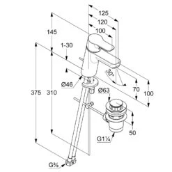 Kludi PURE&EASY Waschtisch-Einhandmischer 70 Mit Ablaufgarnitur -Hansgrohe Verkäufe kludi bad pure function easy waschtisch 12566866