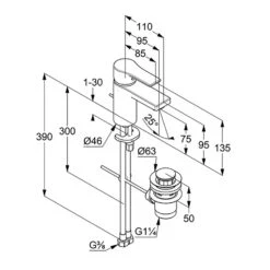 Kludi ZENTA SL Waschtisch-Einhandmischer 7,5 Cm EcoPlus Mit Ablaufgarnitur -Hansgrohe Verkäufe kludi bad smart luxury contemporary design 6477224