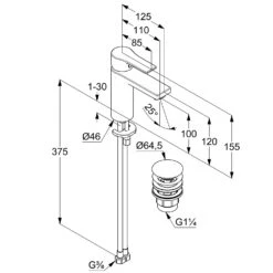 Kludi ZENTA SL Waschtisch-Einhandmischer 10 Cm Mit Push Open Ablaufventil -Hansgrohe Verkäufe kludi bad smart luxury contemporary design 6477239