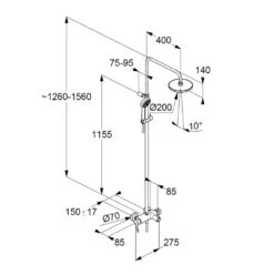 Kludi LOGO NEO Aufputz Einhebelmischer-Duschsystem Mit Wanneneinlauf -Hansgrohe Verkäufe kludi duschsysteme logo neo aufputz enhebelmischer 13830895