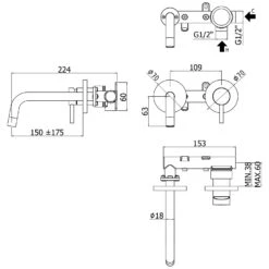 Kronenbach Lima 2.0 Steel Waschtisch-Wandarmatur 17,5 Cm Inkl. Grundkörper -Hansgrohe Verkäufe kronenbach badarmaturen lima 2 waschtisch 9103424