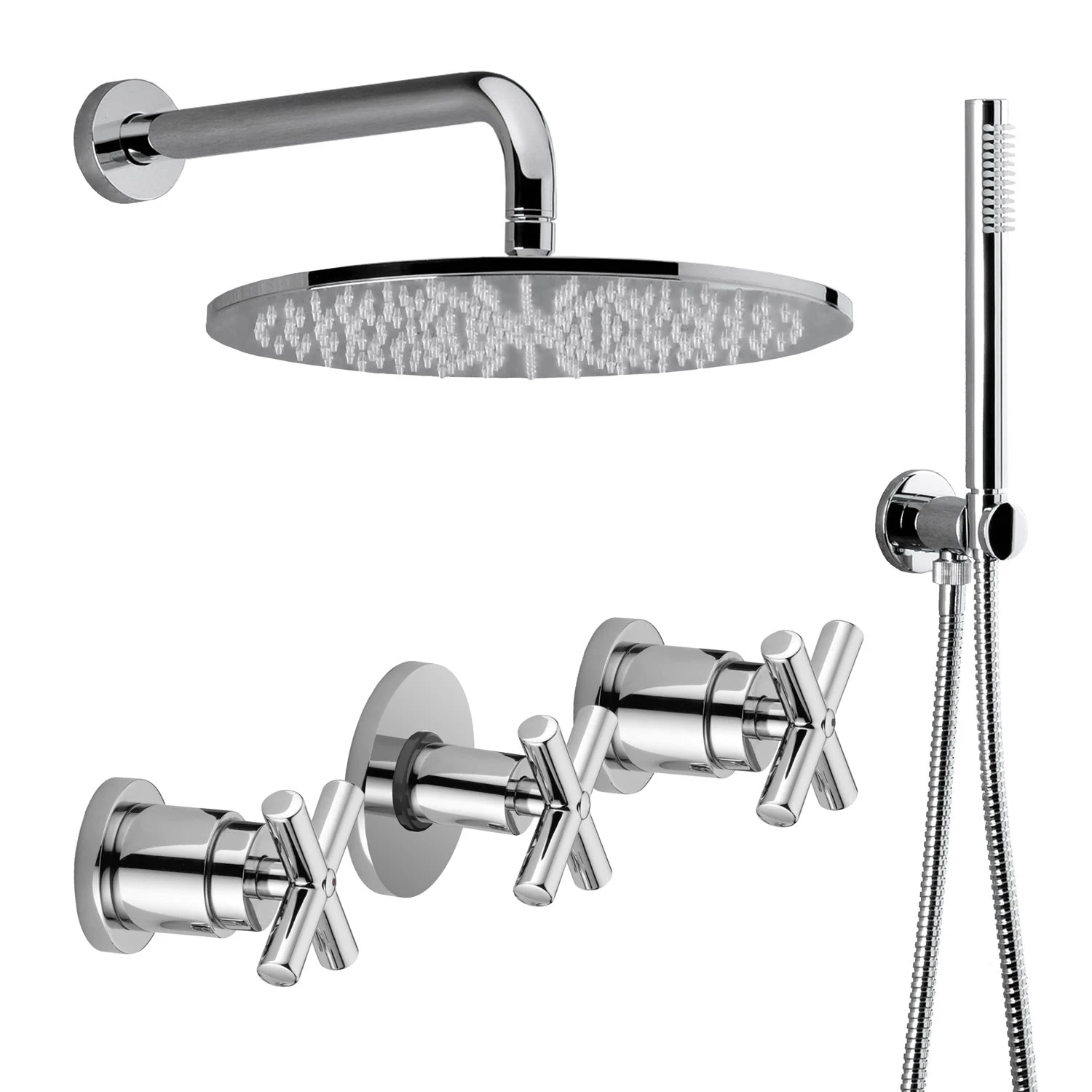 Kronenbach Zeta 2.0 Brausekomplett-Set Mit Kopfbrause Und Brausegarnitur 2 Kronenbach Zeta 2.0 Brausekomplett-Set Mit Kopfbrause Und Brausegarnitur – Bild 2