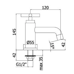 Kronenbach Zeta 2.0 Kaltwasserhahn Standventil -Hansgrohe Verkäufe kronenbach badarmaturen zeta waschtisch kaltwasserventil 4687487