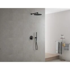 Kronenbach Lima 2.0 Black Duschsystem Unterputz, Einhebelmischer Mit Umsteller, Rund -Hansgrohe Verkäufe kronenbach duschsysteme lima 2 black unterputz 13014259