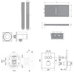 Kronenbach Smart Push Thermostat Duschsystem Unterputz Für 3 Verbraucher, Eckig 14 Kronenbach Smart Push Thermostat Duschsystem Unterputz Für 3 Verbraucher, Eckig -Hansgrohe Verkäufe kronenbach duschsysteme quara 2 unterputz mit 12841430