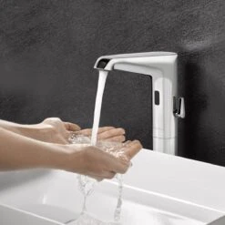 Schell XERIS E² Elektronische Waschtisch-Armatur Mit Unterputz-Netzteil, Hochdruck-Mischwasser, L -Hansgrohe Verkäufe marken schell badarmaturen xeris schell xeris elektronische waschtisch armatur e hd m large kopie 13922020