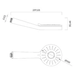 OLTENS Motala Select Handbrause Rund Ø 10 Cm Mit 3 Strahlarten -Hansgrohe Verkäufe oltens brauseprogramm motala select duschkopf mit 13374035