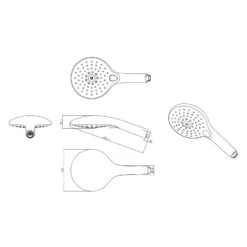 OLTENS Saxan EasyClick Handbrause Rund Ø 13 Cm Mit 3 Strahlarten -Hansgrohe Verkäufe oltens brauseprogramm saxan easyclick duschkopf mit 13374033