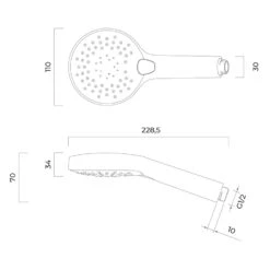 OLTENS Driva EasyClick Handbrause Rund Ø 11 Cm Mit 3 Strahlarten -Hansgrohe Verkäufe oltens brauseprogramm saxan easyclick duschkopf mit 13374036