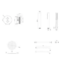 OLTENS Katla Duschsystem Mit Unterputz-Thermostat-Armatur, Stabhandbrause Und Kopfbrause Rund -Hansgrohe Verkäufe oltens duschsysteme katla mit unterputz thermostat 13376004