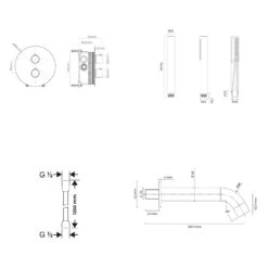 OLTENS Katla Duschsystem Mit Unterputz-Thermostat-Armatur, Stabhandbrause Und Wanneneinlauf -Hansgrohe Verkäufe oltens duschsysteme katla mit unterputz thermostat 13376008