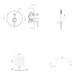 OLTENS Molle Duschsystem Mit Unterputz-Armatur, Stabhandbrause Und Kopfbrause Eckig -Hansgrohe Verkäufe oltens duschsysteme molle mit unterputz armatur 13375995