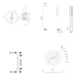 OLTENS Molle Duschsystem Mit Unterputz-Armatur, Stabhandbrause Und Kopfbrause Rund Ø 22 Cm -Hansgrohe Verkäufe oltens duschsysteme molle mit unterputz armatur 13376018