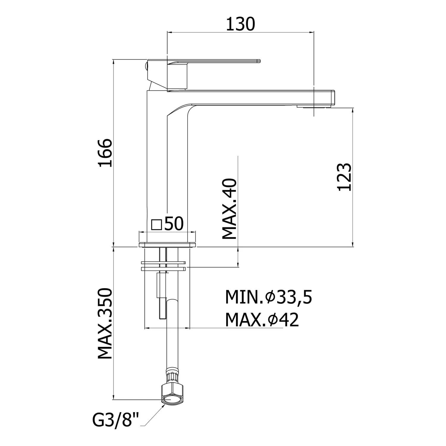 Pianura Giulia Waschtisch-Einhebelmischer, Wassersparend 5 Pianura Giulia Waschtisch-Einhebelmischer, Wassersparend – Bild 5