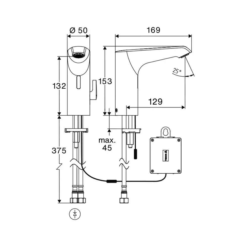 Schell XERIS E² Elektronische Waschtisch-Armatur Mit Batteriebetrieb, Hochdruck-Mischwasser, M 4 Schell XERIS E² Elektronische Waschtisch-Armatur Mit Batteriebetrieb, Hochdruck-Mischwasser, M – Bild 4