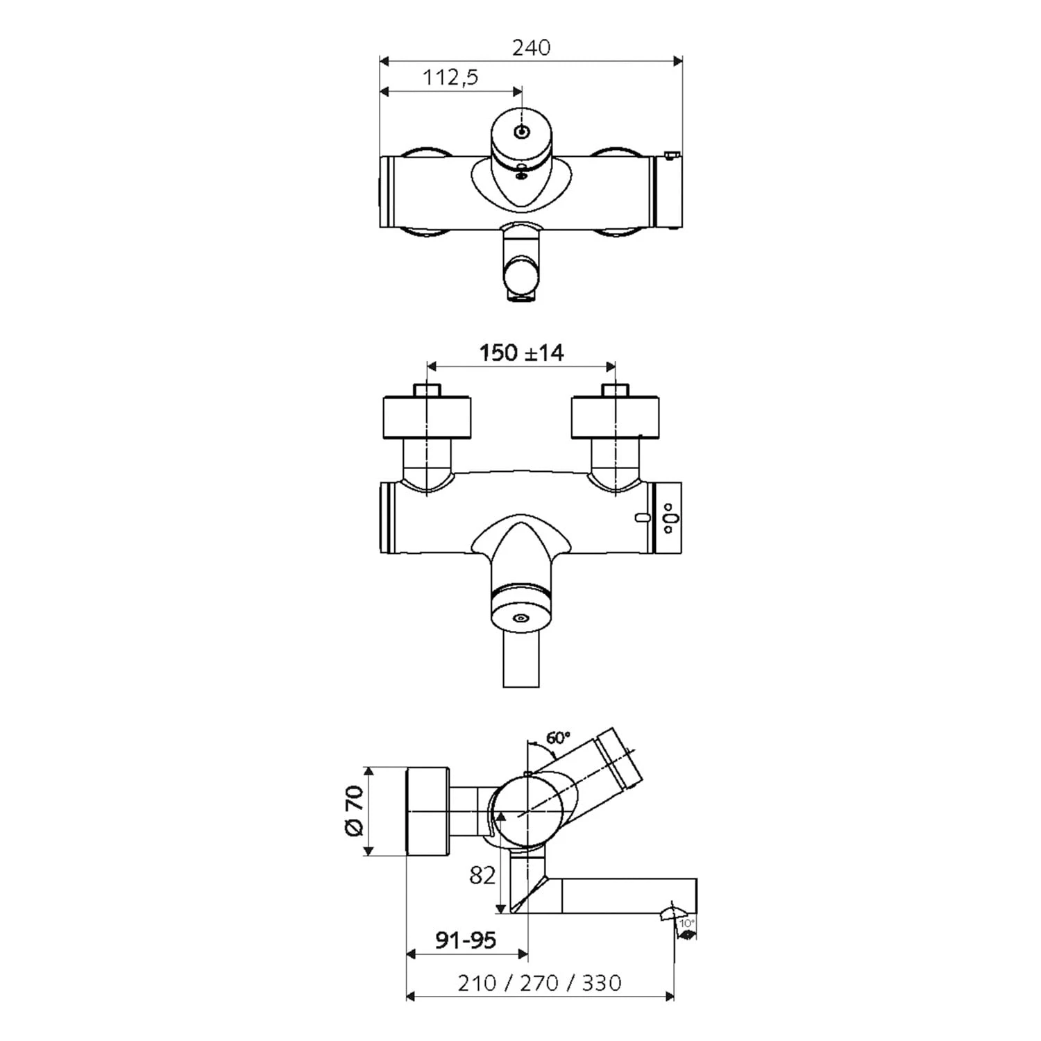 Schell VITUS Aufputz-Waschtisch-Armatur VW-SC-T 2 Schell VITUS Aufputz-Waschtisch-Armatur VW-SC-T – Bild 2