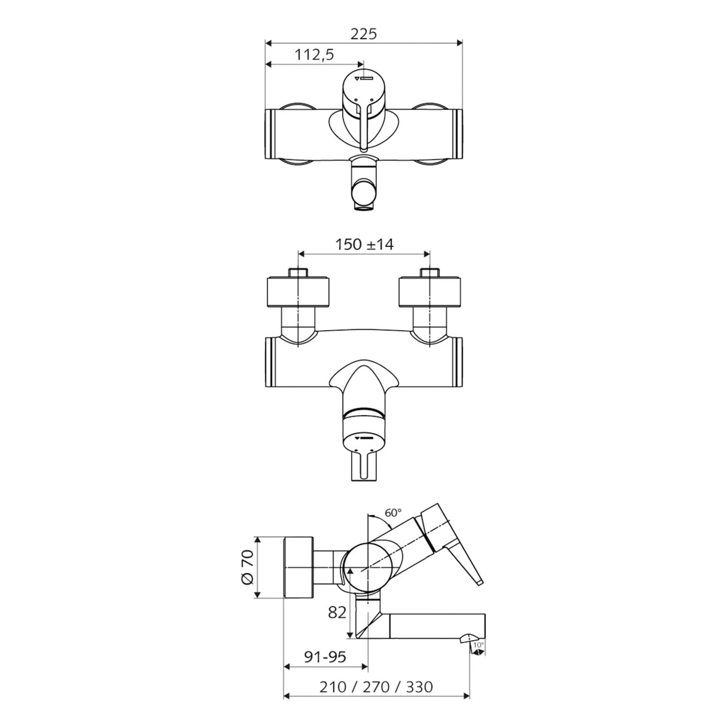 Schell VITUS Aufputz-Waschtisch-Armatur VW-EH-M 2 Schell VITUS Aufputz-Waschtisch-Armatur VW-EH-M – Bild 2