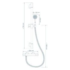 Schütte AQUA 2 SAVE Stangenbrauseset Mit Thermostat -Hansgrohe Verkäufe schuette duschsysteme aqua 2 save stangenbrauseset 13096889