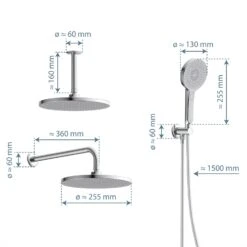 Schütte KARIBIK Duschsystem Mit Kopfbrause Und Handbrause, Ohne Armatur -Hansgrohe Verkäufe schuette duschsysteme aquadot mit kopfbrause und 13927013