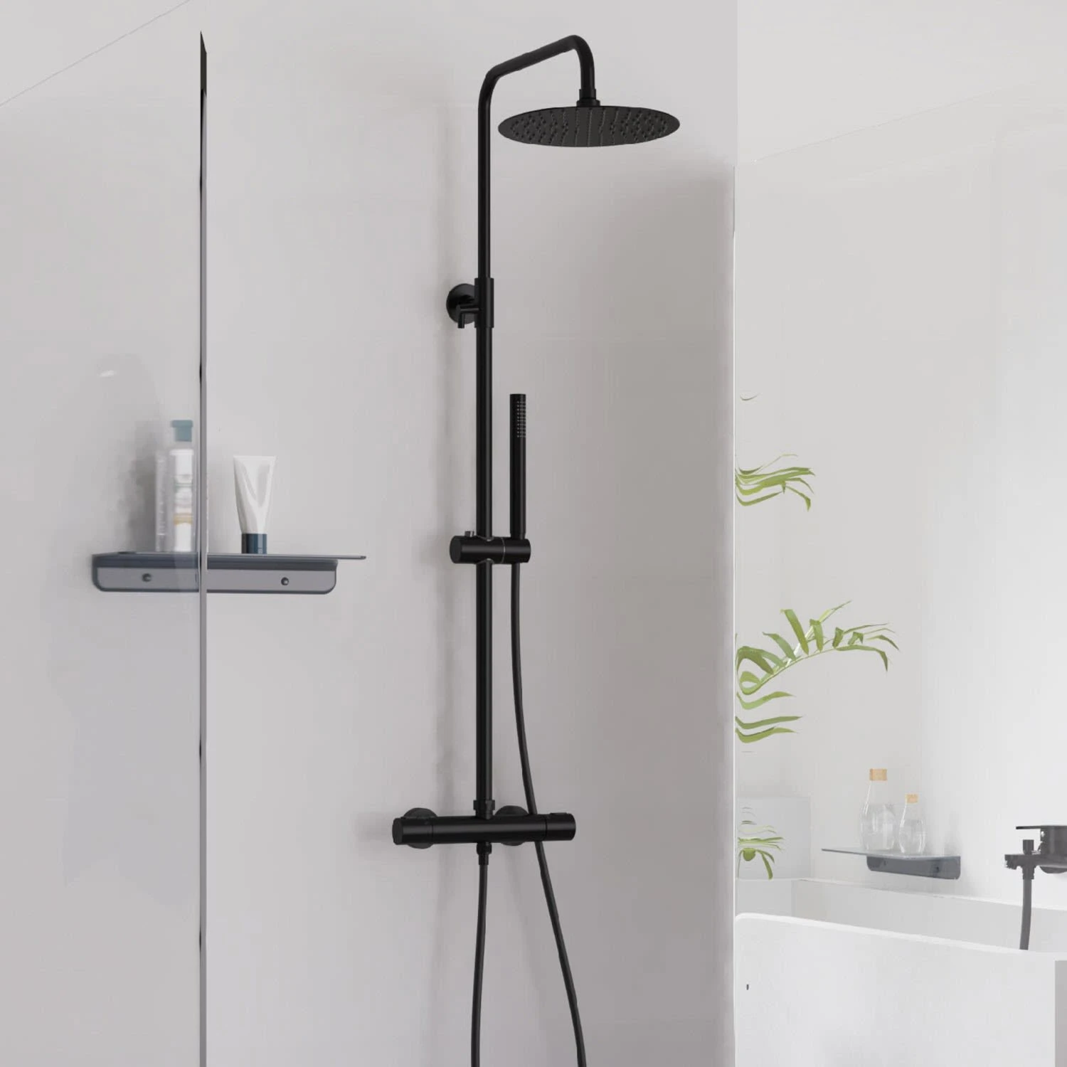 Schütte AQUADUCT Überkopf-Brauseset Mit Thermostatarmatur 1 Schütte AQUADUCT Überkopf-Brauseset Mit Thermostatarmatur